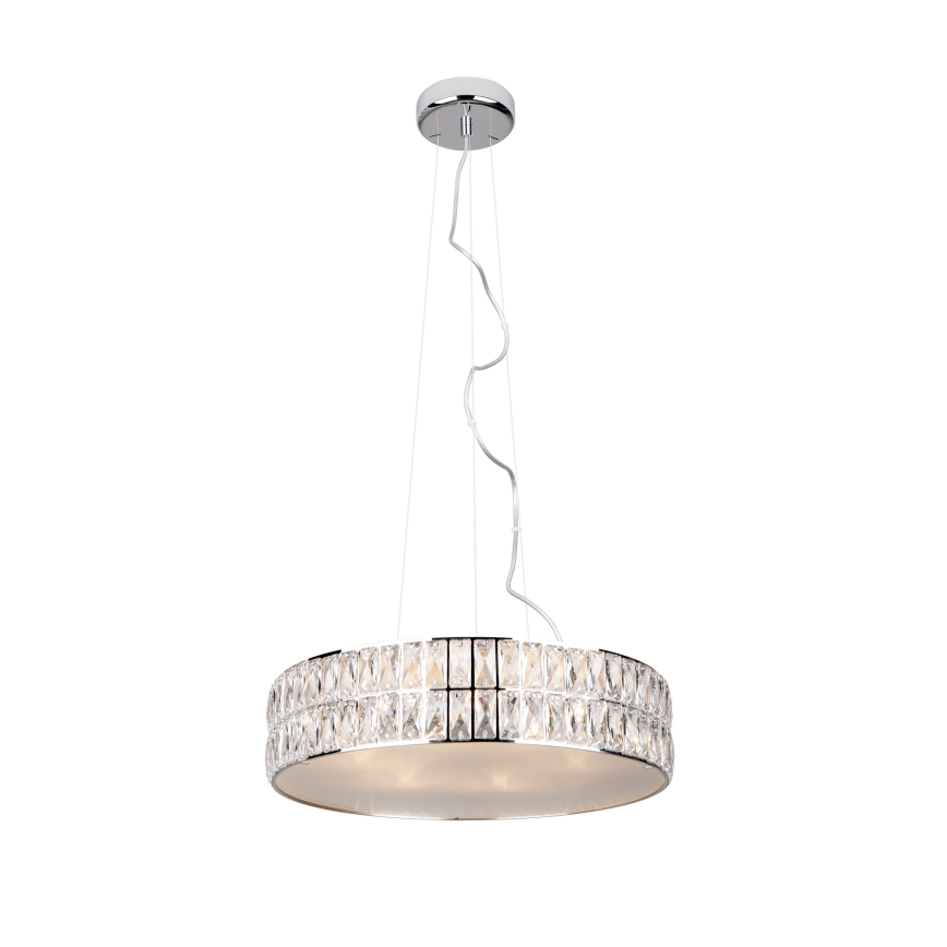 MAXLIGHT P0236 - Kronleuchter DIAMANTE 5xG9/42W/230V d 38 cm glänzendes Chrom