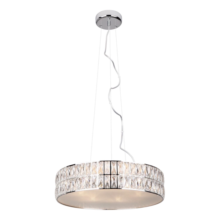 MAXLIGHT P0236 - Kronleuchter DIAMANTE 5xG9/42W/230V d 38 cm glänzendes Chrom