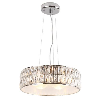 MAXLIGHT P0238 - Kronleuchter DIAMANTE 6xG9/42W/230V d 46 cm glänzendes Chrom