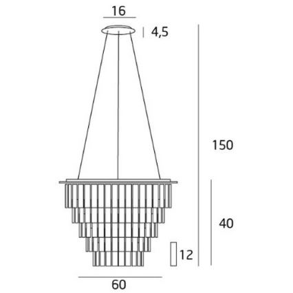 MAXLIGHT P0260 - Kronleuchter MONACO 15xG9/40W/230V d 60 cm glänzendes Chrom