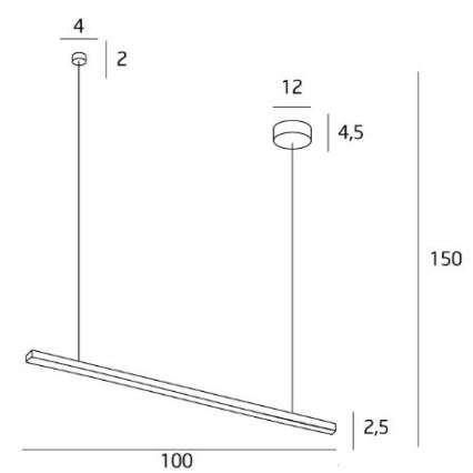 MAXLIGHT P0310D - Dimmbare LED-Hängeleuchte TRIO LED/12W/230V schwarz
