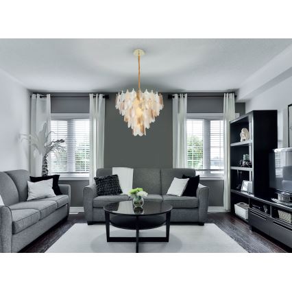MAXLIGHT P0418 - Kronleuchter an Kette ARWENA 15xE14/40W/230V d 80 cm golden