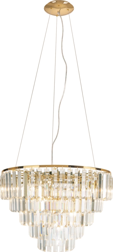 MAXLIGHT P0424 - Kronleuchter an Aufhängung MONACO 15xG9/40W/230V d 60 cm golden