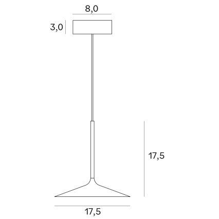 MAXLIGHT P0456 - LED-Hängeleuchte HANA LED/6W/230V d 17,5 cm schwarz