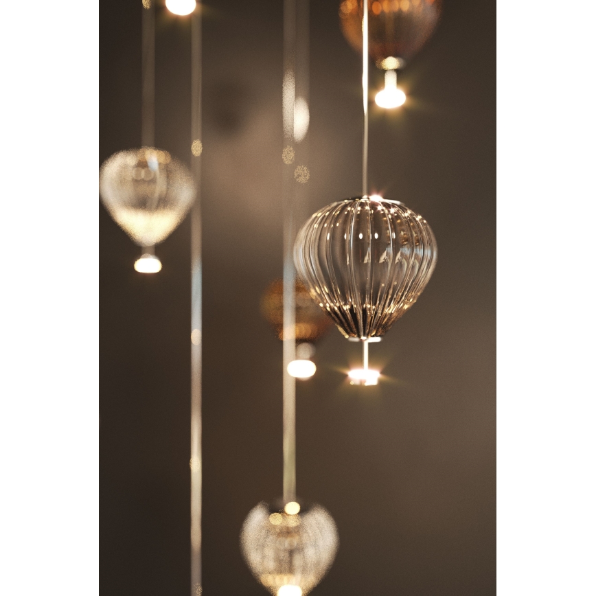 MAXLIGHT P0576 - LED-Hängeleuchte PALLONCINI 2xLED/3W/230V d 12 cm rauchig
