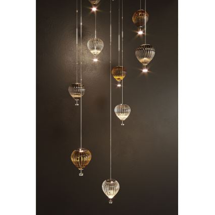 MAXLIGHT P0576 - LED-Hängeleuchte PALLONCINI 2xLED/3W/230V d 12 cm rauchig