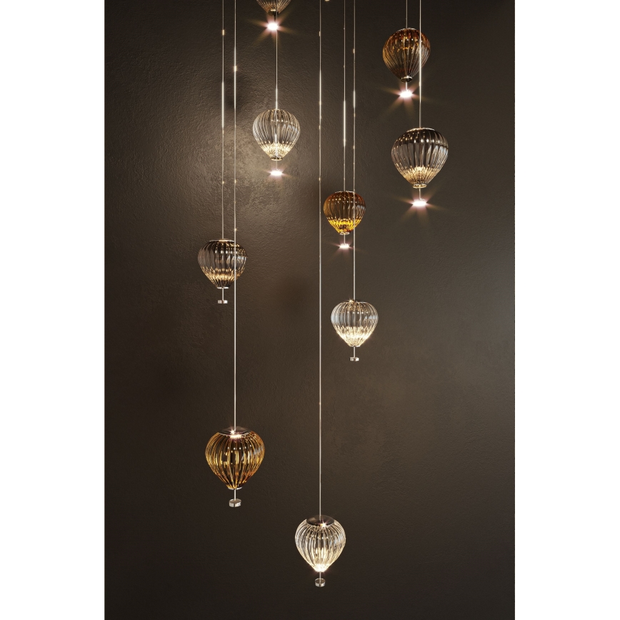 MAXLIGHT P0576 - LED-Hängeleuchte PALLONCINI 2xLED/3W/230V d 12 cm rauchig