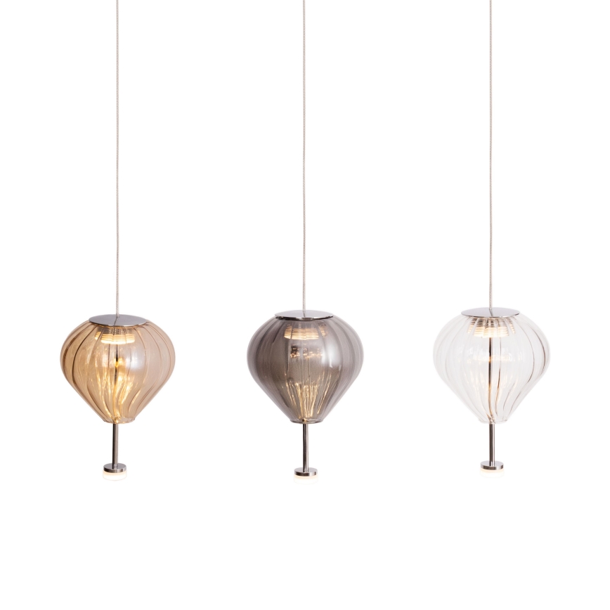 MAXLIGHT P0576 - LED-Hängeleuchte PALLONCINI 2xLED/3W/230V d 12 cm rauchig