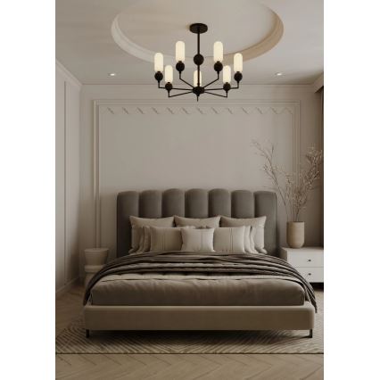 MAXLIGHT P0632 - Pendelleuchte mit Stange NOVA 7xG9/7W/230V Ø 70 cm schwarz