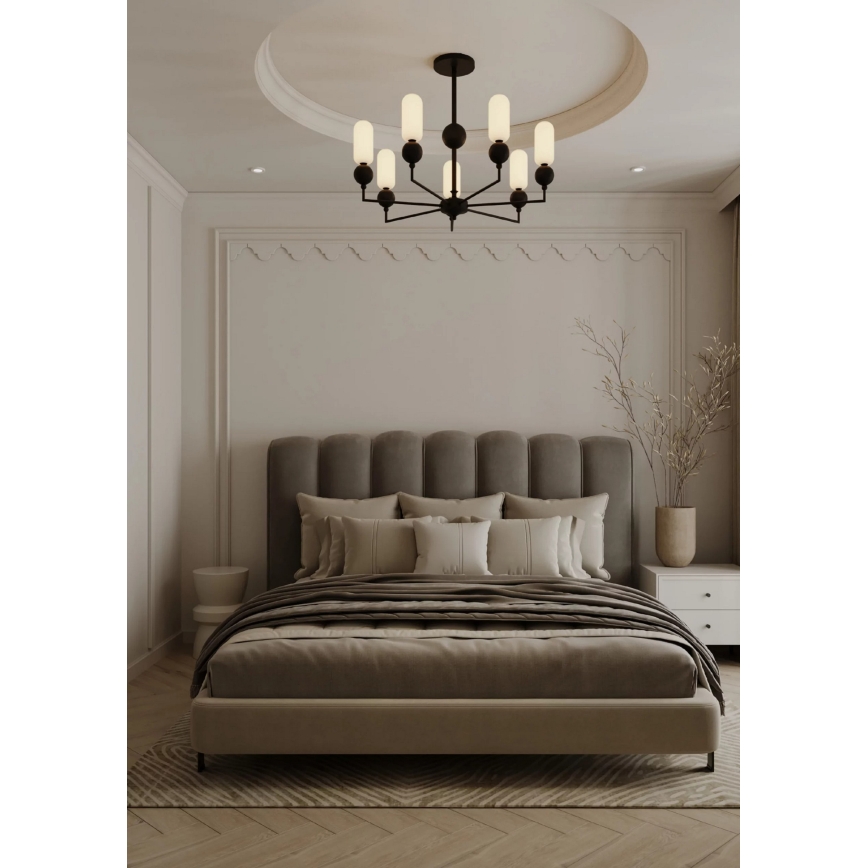 MAXLIGHT P0632 - Pendelleuchte mit Stange NOVA 7xG9/7W/230V Ø 70 cm schwarz