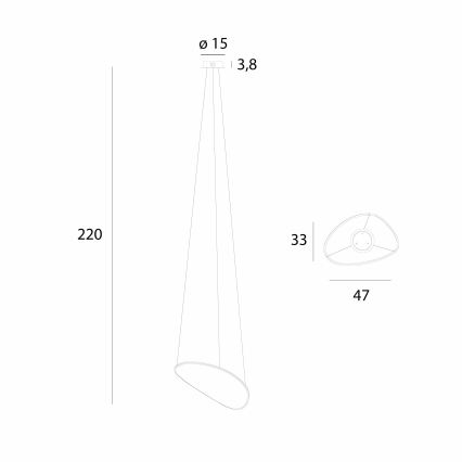 MAXLIGHT P0636D - LED-Pendelleuchte an Kabel EMPIRE LED/17W/230V, glänzender Chrom