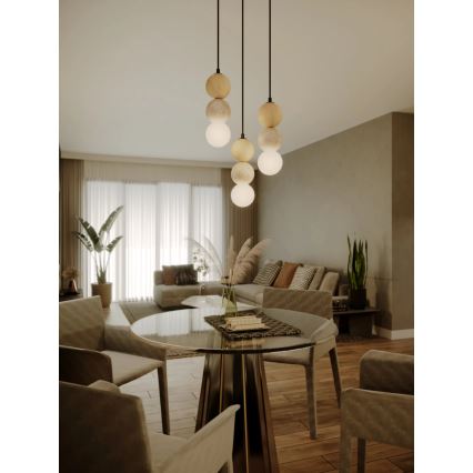 MAXLIGHT P0664 - Hängeleuchte an Kabel ALICE 1xG9/7W/230V Ø 10 cm schwarz/beige