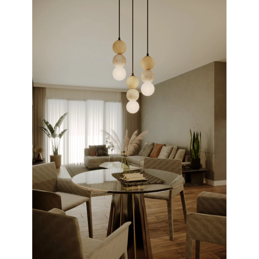 MAXLIGHT P0664 - Hängeleuchte an Kabel ALICE 1xG9/7W/230V Ø 10 cm schwarz/beige