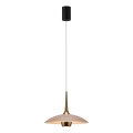 MAXLIGHT P0674 - LED-Pendelleuchte an Kabel MANUKA LED/12W/230V Ø 28 cm gold/beige