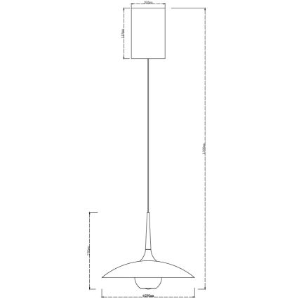 MAXLIGHT P0674 - LED-Pendelleuchte an Kabel MANUKA LED/12W/230V Ø 28 cm gold/beige