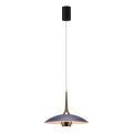 MAXLIGHT P0675 - LED-Hängeleuchte an Stahlseil MANUKA LED/12W/230V Ø 28 cm gold/blau