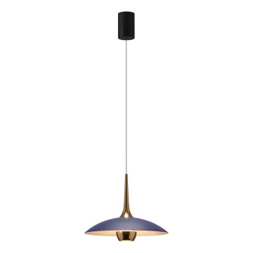MAXLIGHT P0675 - LED-Hängeleuchte an Stahlseil MANUKA LED/12W/230V Ø 28 cm gold/blau