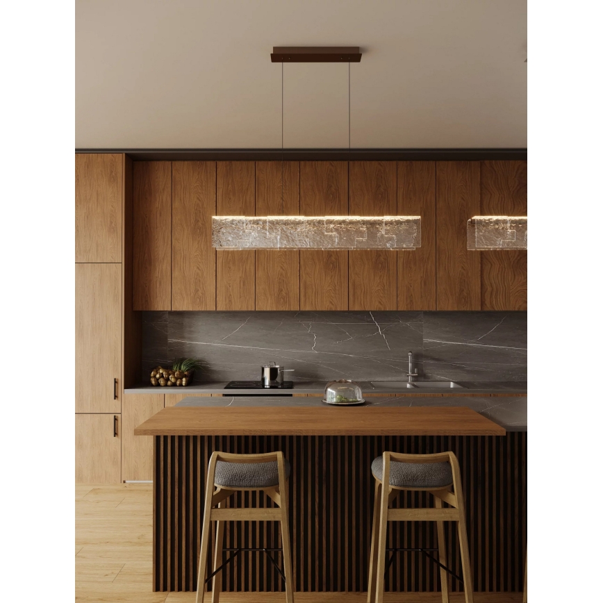 MAXLIGHT P0678 - LED-Pendelleuchte an Kabel EVEREST LED/55W/230V braun