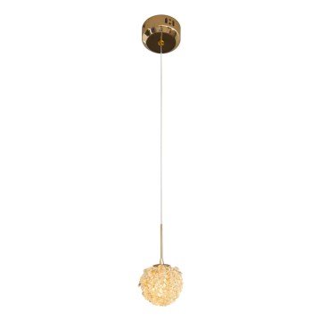 MAXLIGHT P0679 - Pendelleuchte mit Kabelaufhängung RITA 1x G9/5W/230V Ø 12 cm goldfarben