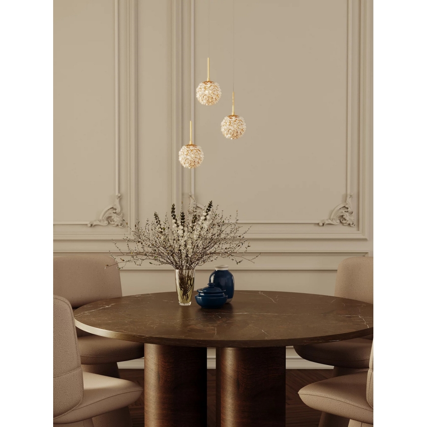 MAXLIGHT P0679 - Pendelleuchte mit Kabelaufhängung RITA 1x G9/5W/230V Ø 12 cm goldfarben