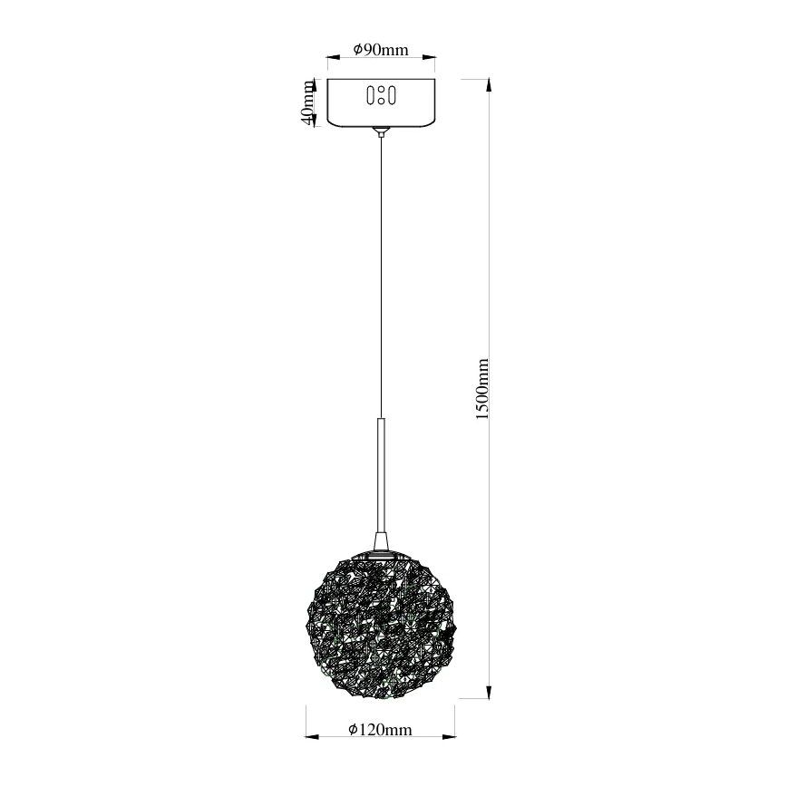 MAXLIGHT P0679 - Pendelleuchte mit Kabelaufhängung RITA 1x G9/5W/230V Ø 12 cm goldfarben