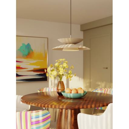MAXLIGHT P0698 - LED-Pendelleuchte mit Seilaufhängung MAYUMI LED/12W/230V Ø 50 cm CRI 96 beige