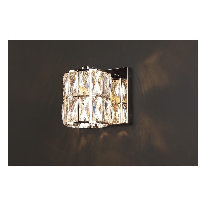 MAXLIGHT W0205 - Wandleuchte DIAMANTE 1xG9/42W/230V glänzendes Chrom
