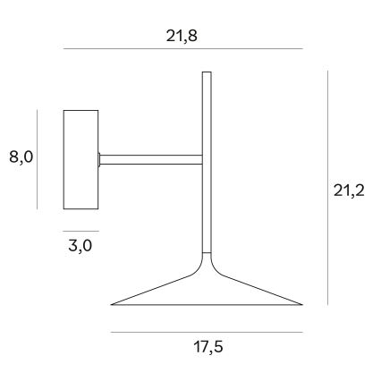 MAXLIGHT W0303 - LED-Wandleuchte HANA LED/6W/230V schwarz