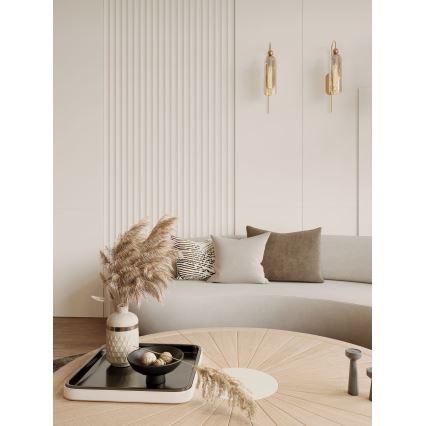MAXLIGHT W0332 - Wandleuchte CAMPANILA 1xE27/40W/230V Messing/beige