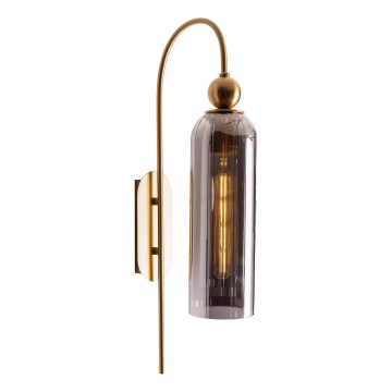 MAXLIGHT W0333 - Wandleuchte CAMPANILA 1xE27/40W/230V Messing/grau