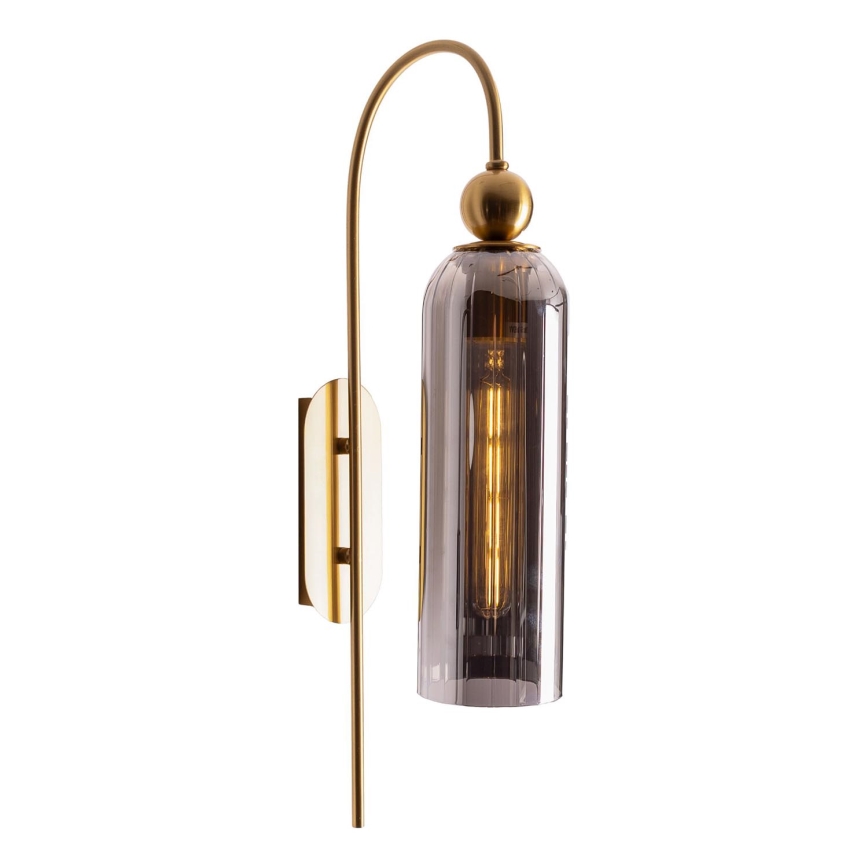 MAXLIGHT W0333 - Wandleuchte CAMPANILA 1xE27/40W/230V Messing/grau