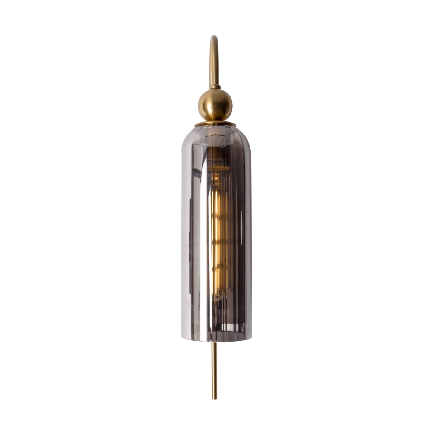 MAXLIGHT W0333 - Wandleuchte CAMPANILA 1xE27/40W/230V Messing/grau