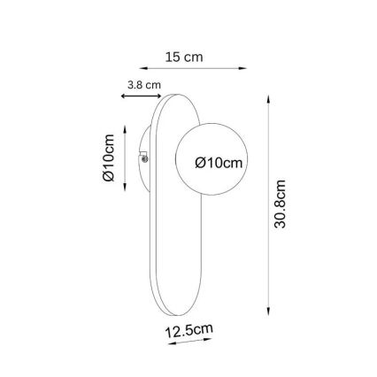 MAXLIGHT W0476 - Wandleuchte POINT 1xG9/7W/230V braun