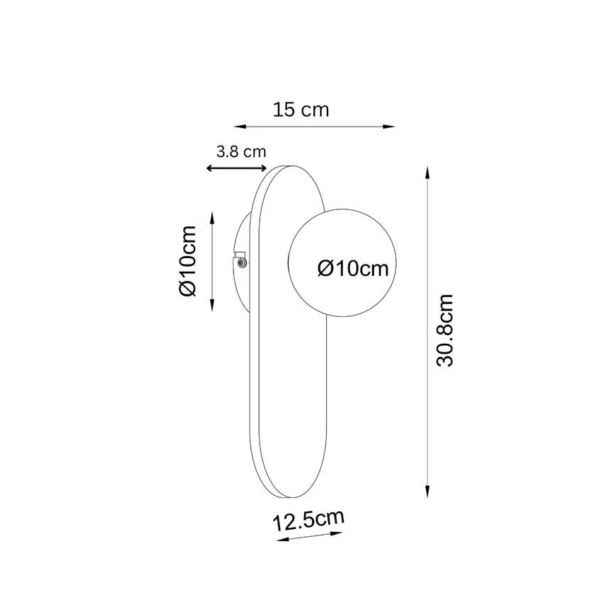 MAXLIGHT W0476 - Wandleuchte POINT 1xG9/7W/230V braun