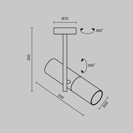 Maytoni C020CL-01W - Strahler ELTI 1xGU10/50W/230V weiß