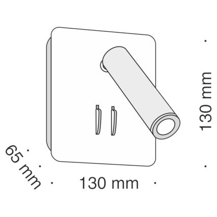 Maytoni C175-WL-01-6W-B - LED-Wandstrahler IOS LED/9W/230V schwarz