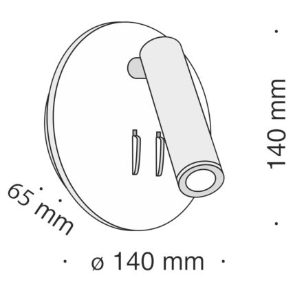 Maytoni C176-WL-01-6W-B - LED-Wandstrahler IOS LED/9W/230V schwarz