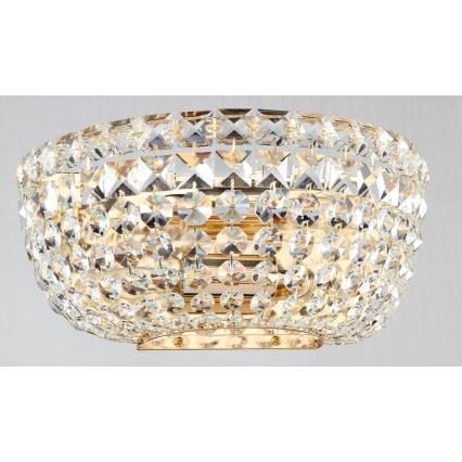 Maytoni DIA100-WL-02-G - Wandleuchte BASFOR 2xE14/60W/230V golden