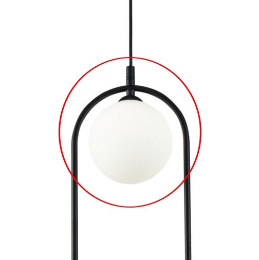Maytoni - Ersatz-Lampenschirm für Kronleuchter RING, weiß