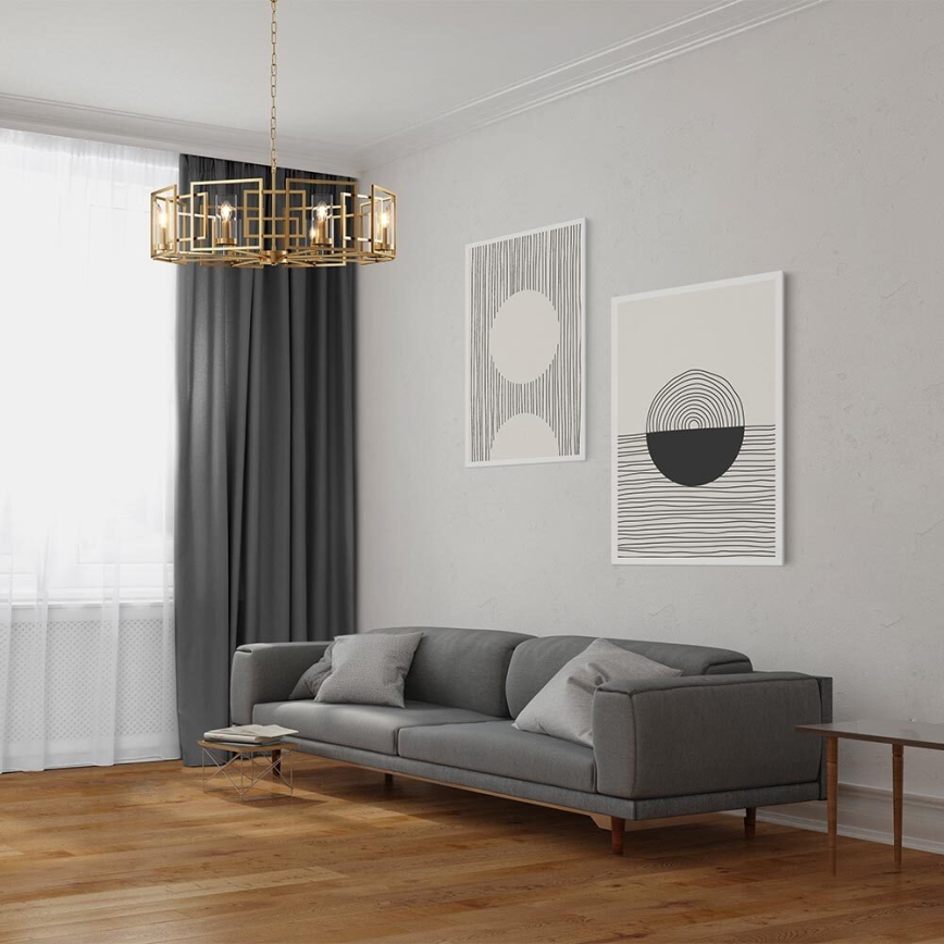 Maytoni H009PL-08G - Hängeleuchte an Kette BOWI 8xE14/40W/230V