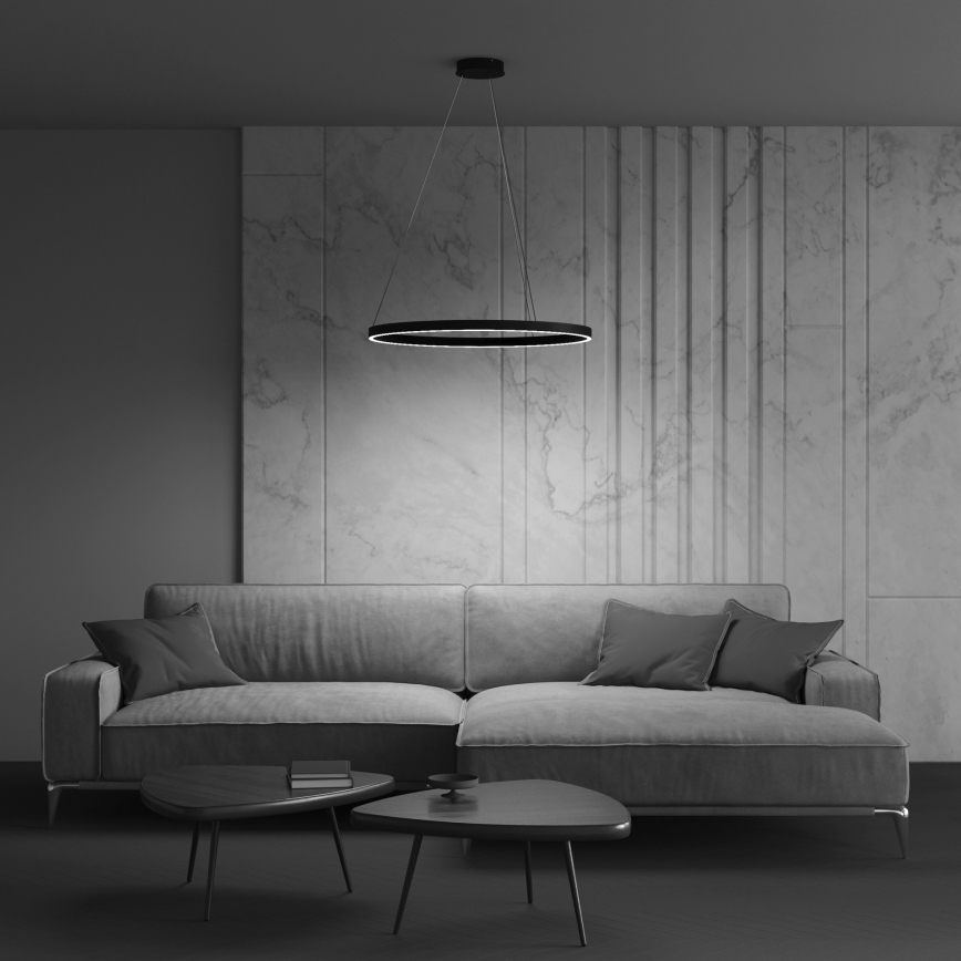 Maytoni MOD058PL-L32B3K - LED-Kronleuchter an Aufhängung RIM LED/37W/230V 3000K d 60 cm schwarz