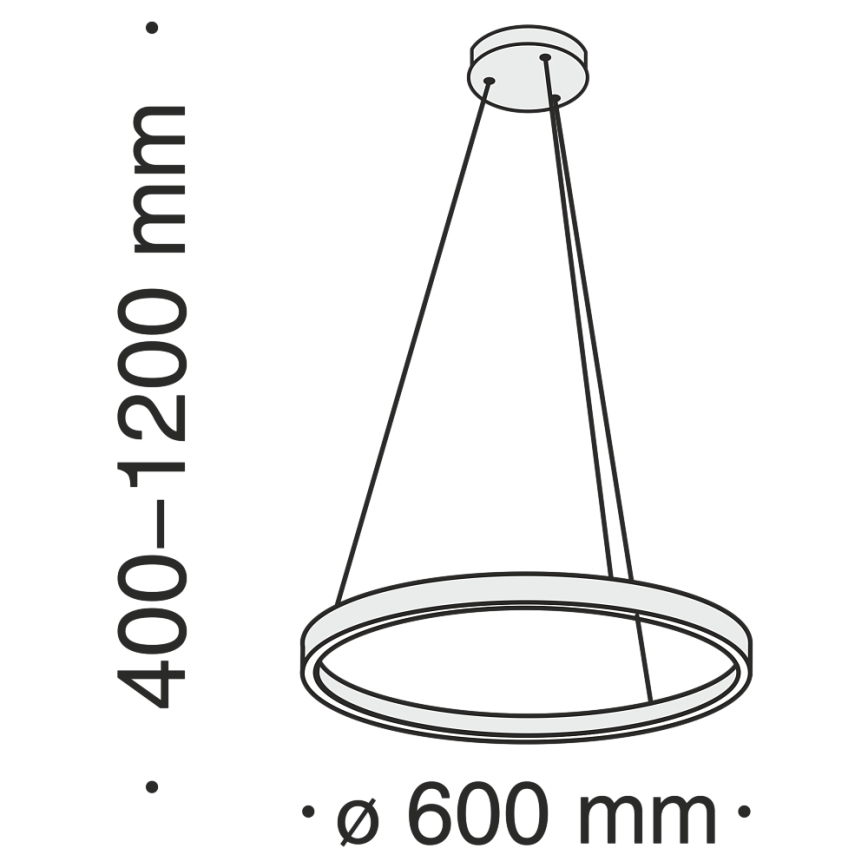 Maytoni MOD058PL-L32BS4K - LED-Kronleuchter an Aufhängung RIM LED/37W/230V 4000K d 60 cm golden