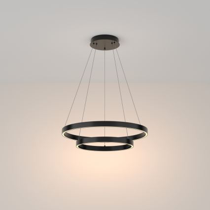 Maytoni MOD058PL-L55B3K - LED-Kronleuchter an Aufhängung RIM LED/61W/230V 3000K d 60 cm schwarz