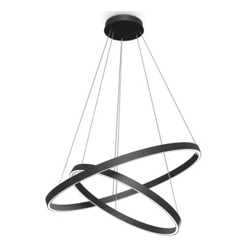 Maytoni MOD058PL-L74B3K - LED-Kronleuchter an Aufhängung RIM LED/88W/230V 3000K d 80 cm schwarz