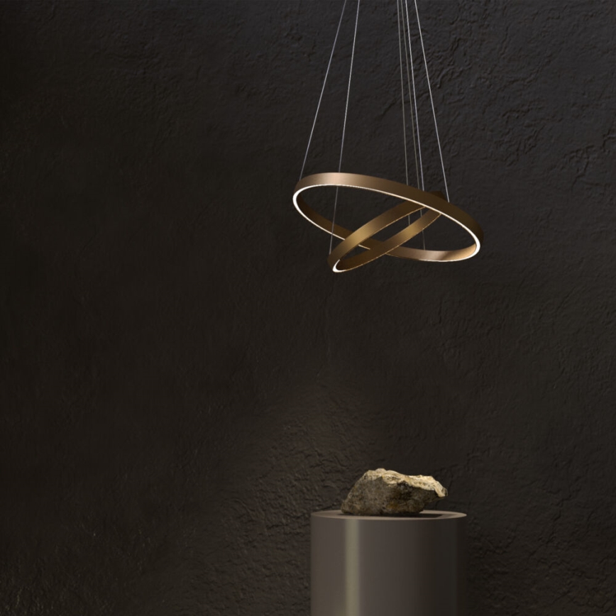 Maytoni MOD058PL-L74BS3K - LED-Kronleuchter an Aufhängung RIM LED/88W/230V 3000K d 80 cm golden
