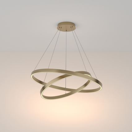 Maytoni MOD058PL-L74BS3K - LED-Kronleuchter an Aufhängung RIM LED/88W/230V 3000K d 80 cm golden