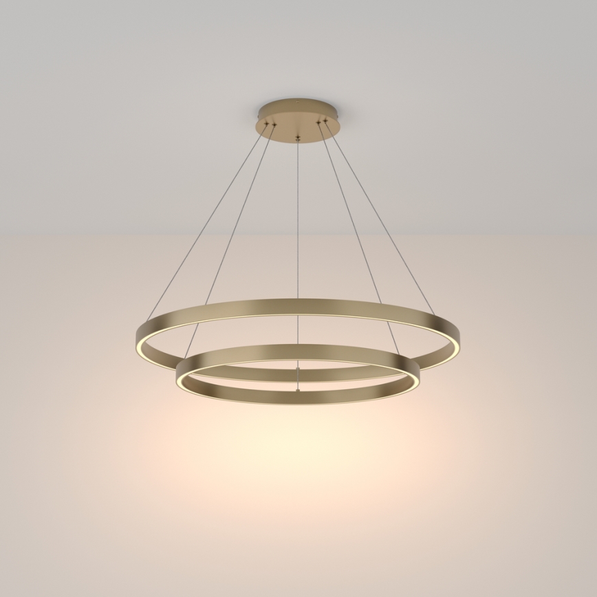 Maytoni MOD058PL-L74BS3K - LED-Kronleuchter an Aufhängung RIM LED/88W/230V 3000K d 80 cm golden