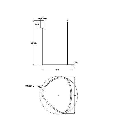 Maytoni MOD072PL-L28BS3K1 - LED-Hängeleuchte an Schnur GLINT LED/24W/230V golden