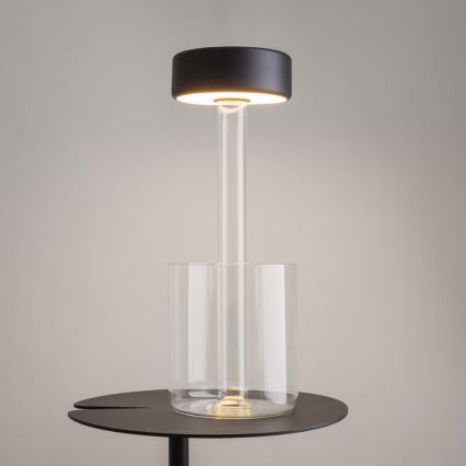 Maytoni MOD229TL-L3B3K1 - LED dimmbare, wiederaufladbare tragbare Tischlampe LED/3W/5V 2200-4000K 2000 mAh schwarz/klar