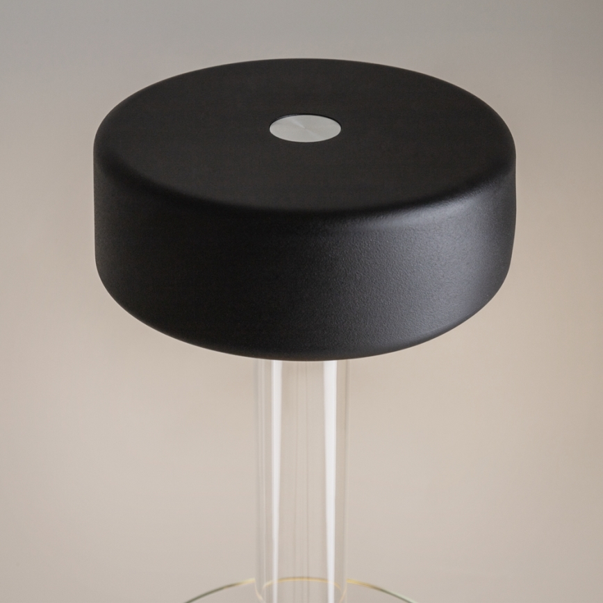 Maytoni MOD229TL-L3B3K1 - LED dimmbare, wiederaufladbare tragbare Tischlampe LED/3W/5V 2200-4000K 2000 mAh schwarz/klar